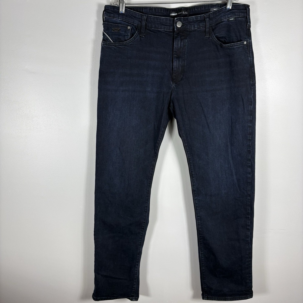 Mavi Black‎ Men's 38/34 Blue Hunter Casual Straight Leg Dark Wash Denim Jeans